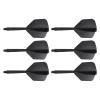 M METERXITY 6 Pack Integrated Dart Shaft and Flights-2BA Screw in-one Dart Flight, Plastic Anti-Fall, Apply to Soft Tip Darts and Steel Tip Darts (2BA, Black) view 1