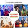 FOMIYES 5pcs Glow- Dark Zombie Dentures Artificial Halloween Teeth Props for Parties Eco-Friendly Horror Fake Teeth for Costume and Prank Events view 4