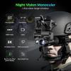 LEESEN Night Vision Goggles Head Mounted Monocular Digital Infrared 1920x1080P HD Save Photos & Videos with 6X Digital Zoom NVG Visual Distance 656 FT for Darkness Hunting, Camping, Black view 2