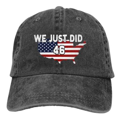 Renzund We Just Did 46 Hat Funny Vintage Cowboy Baseball Cap Washed Cotton Adjustable Unisex Black