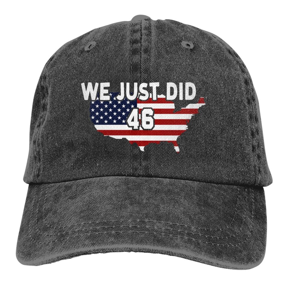 Renzund We Just Did 46 Hat Funny Vintage Cowboy Baseball Cap Washed Cotton Adjustable Unisex Black