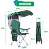 EZONE Folding Canopy Camp Chair for Outdoors Shade Canopy Portable Chair Camping, Tailgates, Beach, Pool, Lawn Chair Sunshade Travel Chair Folding Camping Chair (Upgraded - Green) view 2