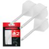 Target Darts K Flex Integrated Dart Flights and Shafts, No.2 White (Medium) | Pack of 3 K-Flex  No2, Kflex All in One Moulded Dart Flight & Stem | Professional Dart Accessories view 1