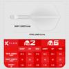Target Darts K Flex Integrated Dart Flights and Shafts, No.2 White (Medium) | Pack of 3 K-Flex  No2, Kflex All in One Moulded Dart Flight & Stem | Professional Dart Accessories view 4