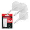 Target Darts K Flex Integrated Dart Flights and Shafts, No.2 White (Short) | Pack of 3 K-Flex  No2, Kflex All in One Moulded Dart Flight & Stem | Professional Dart Accessories view 1