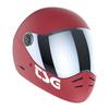 TSG - Pass 2.0 Full-face Premium Helmet w/Two Visors | Downhill Skateboarding, E-Skating, E-Onewheeling, Longboarding | Nose Ports, Air Flow Channels, Ear Slots, Adjustable Pads, Satin Red, Medium view 1