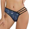 Nisza Anchors on Blue Women's Sexy Breathable Mesh Panties, 2XL, Style