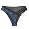 Nisza Anchors on Blue Women's Sexy Breathable Mesh Panties, 2XL, Style view 3