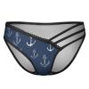 Nisza Anchors on Blue Women's Sexy Breathable Mesh Panties, 2XL, Style view 4
