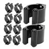 Balacoo 10Pcs Medium Wall-Mounted Individual Mount Snooker cue Organizer Clip Plastic Wall Club Clip Fishing Rod Holder Holder Fishing Rod Securing Clip Pool cue Holder Broom, 2.80X2.00X1.60CM, Black view 1