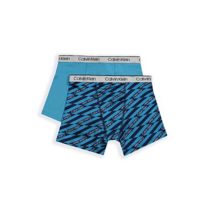 Calvin Klein Kids Boys' Performance Boxer Brief Underwear 2-Pack, Black Iris Camo, X-Large