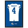 Sporticulture NFL American Football Dallas Cowboys - Dak Prescott Jersey Print Framed Wall Art Picture Poster for Boys Bedroom and Man Cave Decor - Ready to Hang, White 27" x 39", Large view 1
