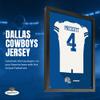 Sporticulture NFL American Football Dallas Cowboys - Dak Prescott Jersey Print Framed Wall Art Picture Poster for Boys Bedroom and Man Cave Decor - Ready to Hang, White 27" x 39", Large view 2