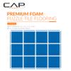 CAP Barbell 1/2-Inch Interlocking EVA Foam Exercise Puzzle Mat Home Gym Flooring - 2 Pack | 24" x 24" x 1/2" | T Pattern - Blue view 2