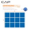 CAP Barbell 1/2-Inch Interlocking EVA Foam Exercise Puzzle Mat Home Gym Flooring - 2 Pack | 24" x 24" x 1/2" | T Pattern - Blue view 4