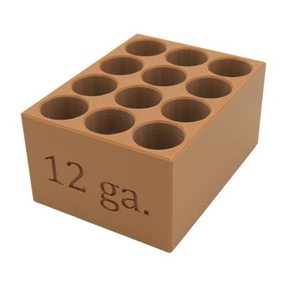 12 Gauge Paper Cartridge Loading Block for Black Powder 12 Gauge Pistol