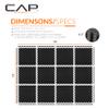 CAP Barbell 1/2-Inch Interlocking EVA Foam Exercise Puzzle Mat Home Gym Flooring - 2 Pack | 24" x 24" x 1/2" | Diamond Pattern - Black view 4