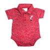 Two Feet Ahead Cincinnati Bearcats Space Dye Short Sleeve Golf Polo Baby Bodysuit Creeper Newborn Infants (Cincinnati Bearcats, 0-3 Months) view 1