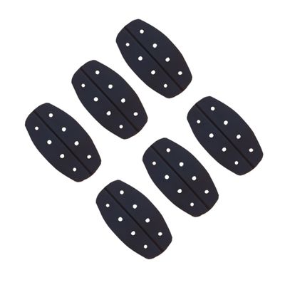 FRCOLOR 6pcs Invisible Non- Shoulder Pads for Women Breathable Silicone Gaskets for Enhanced Shoulder Shape and Comfort Washable Reusable for Everyday Wear Black