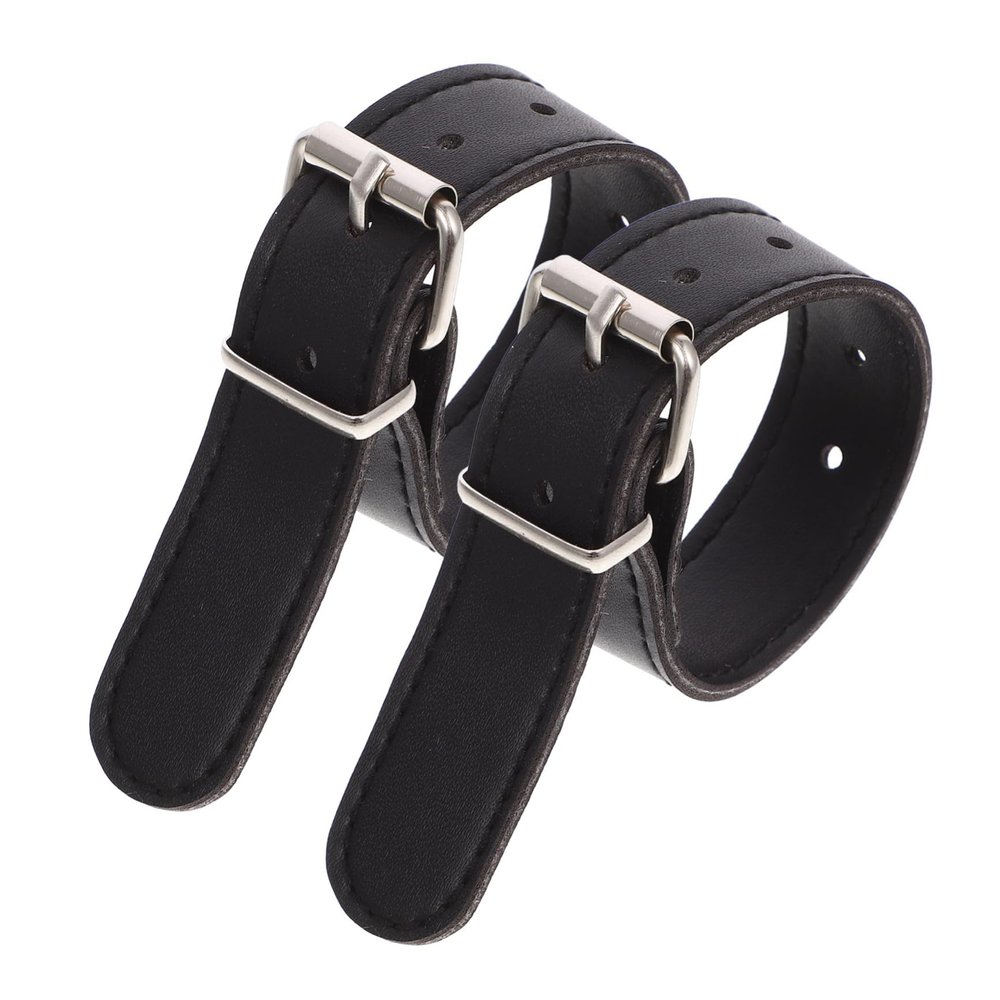WHAMVOX Bike Front Basket Strap Sturdy Pu Leather Bike Basket Belt for Rack Accessories