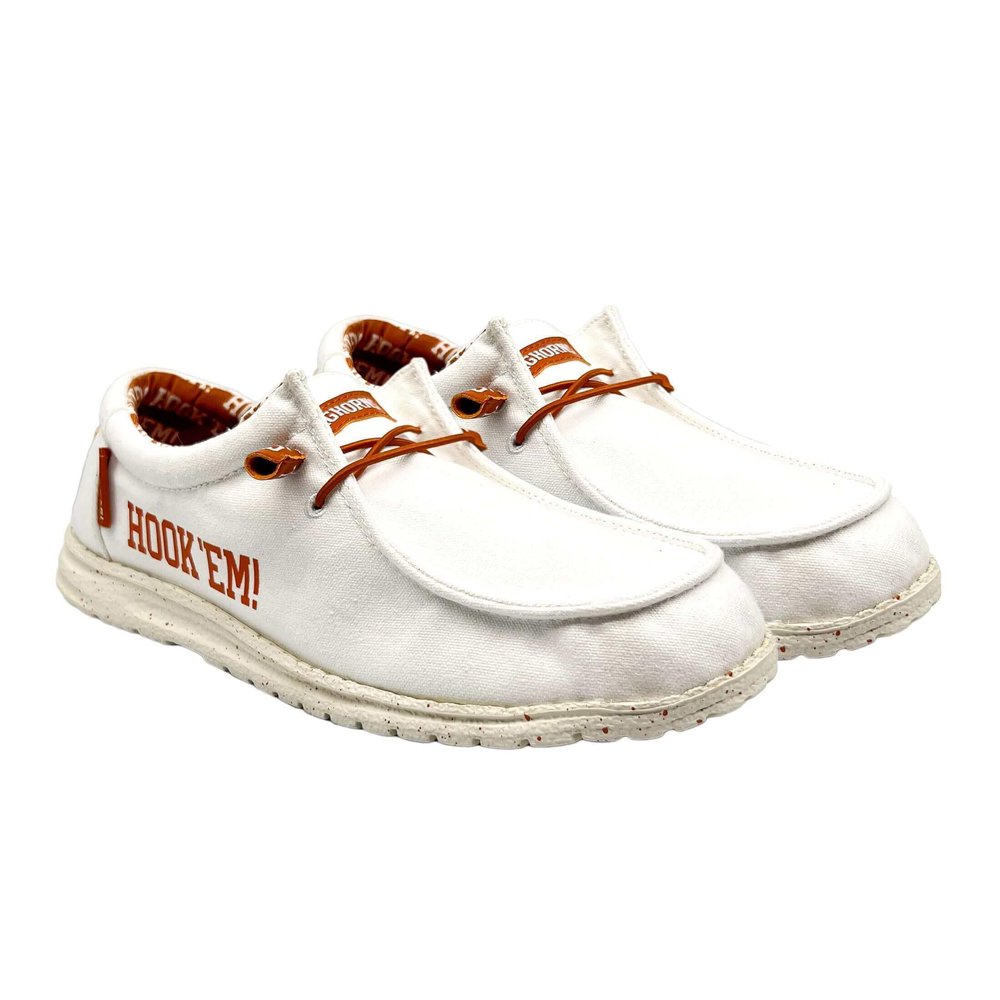Vaccari Men's Nate Off White Longhorns Slip-On Loafers | Comfortable & Light-Weight Casual Shoes - Size 7