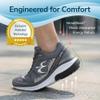 Gravity Defyer g-defy Mighty Walk New Walking Shoes for Men | Comfortable Orthopedic Shoes for Standing All Day | Patented VersoShock Technology | Wide Toe Box Black view 2