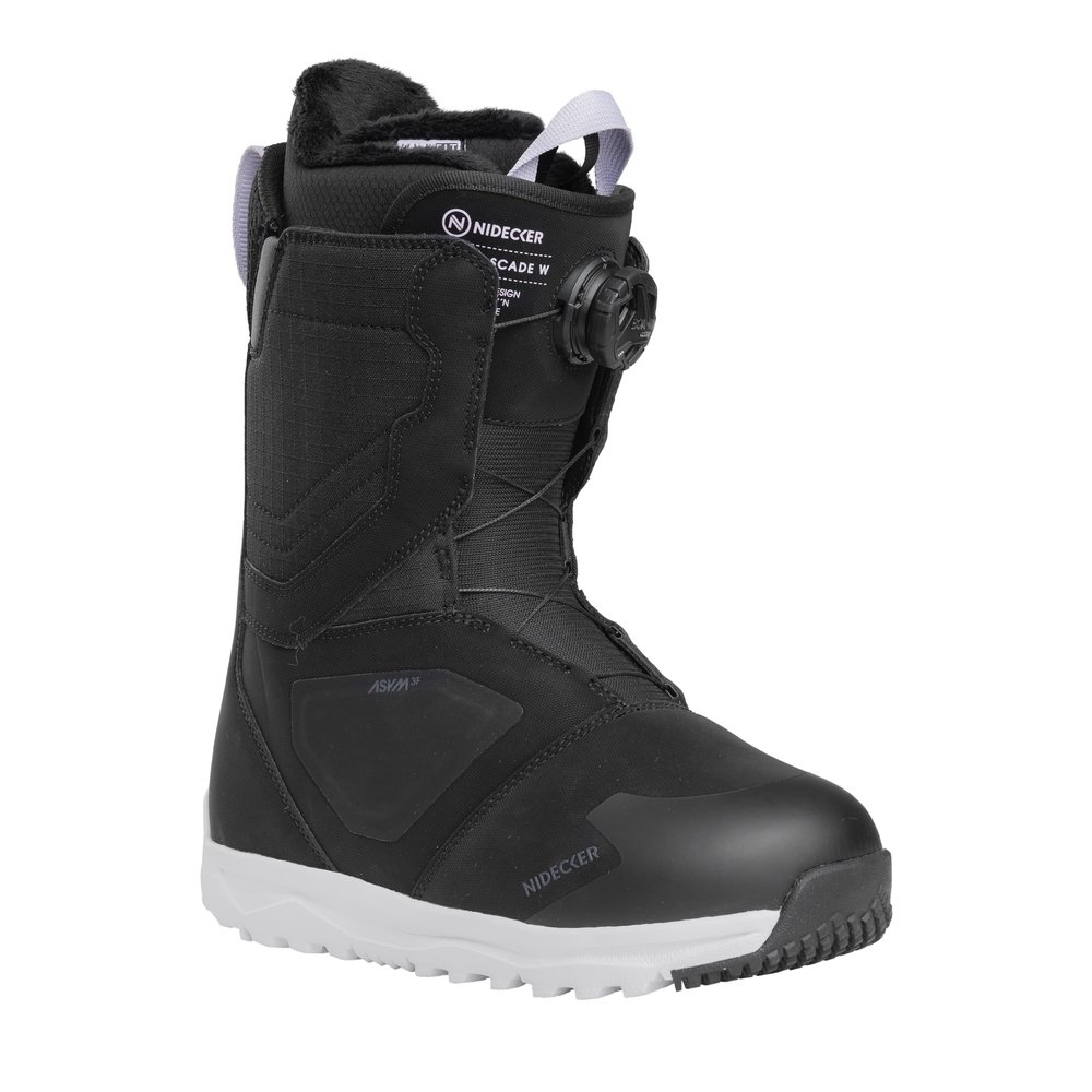 Nidecker Cascade W Boa Women Snowboard Boots, Black, 9.5
