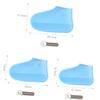 PartyKindom Rainproof Skid-proof 3 Pair Adult Overshoes Silicone Boot Protectors for Wet Weather Flexible Size s view 2