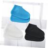 PartyKindom Rainproof Skid-proof 3 Pair Adult Overshoes Silicone Boot Protectors for Wet Weather Flexible Size s view 3