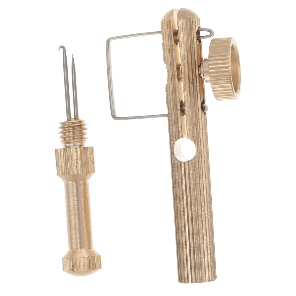 BESPORTBLE Portable Fishing Line Knotter Tool Manual Copper Hook Tying Device for Easy Knotting Increases Tension Strength Prevents Wire Damage Compact and Convenient for Fishing Enthusiasts