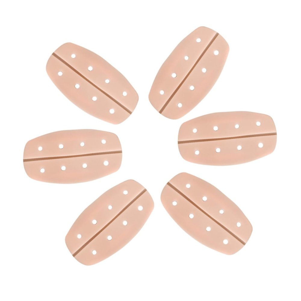 FRCOLOR 6pcs Non-slip Silicone Shoulder Pads for Women Breathable Invisible Gasket to Enhance Shoulder Shape Washable and Reusable for Everyday Use and Low Support