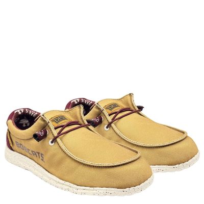 Vaccari Men's Nate Gold/Maroon TSU Bobcats Slip-On Loafers | Comfortable & Light-Weight Casual Shoes - Size 8