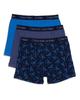 Calvin Klein Kids Boys' Modern Cotton Boxer Brief Underwear 3-Pack, Blue Ck Fractal/Blue Indigo/Captains Blue, Large
