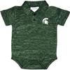 Two Feet Ahead Michigan State Spartans Space Dye Short Sleeve Golf Polo Baby Bodysuit Creeper Newborn Infants (Michigan State Spartans, 6 Months) view 1
