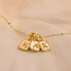 CAITLYNMINIMALIST 18K Gold Mother of Pearl Alphabet Letter Initial Charm Bead Pendant for Bracelet Necklace & Earrings (X) view 2