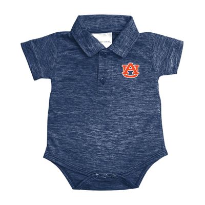Two Feet Ahead Auburn Space Dye Short Sleeve Golf Polo Baby Bodysuit Creeper Newborn Infants (Auburn, 6 Months)