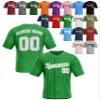 Custom Stripe Baseball Jerseys - Personalized Pinstripe Team Uniforms for Men, Women, Boys, Girls - Add Your Name, Number, Logo - Customized Baseball Shirts for Sports Fans, Teams, Events, Gifts view 1