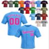 Custom Stripe Baseball Jerseys - Personalized Pinstripe Team Uniforms for Men, Women, Boys, Girls - Add Your Name, Number, Logo - Customized Baseball Shirts for Sports Fans, Teams, Events, Gifts view 1