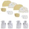 Bambini NC-0284 Baby Boy Baby Girl Unisex Infant Caps Booties & Mittens White - Newborn - Pack of 10 view 1
