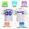 Custom Stripe Baseball Jerseys - Personalized Pinstripe Team Uniforms for Men, Women, Boys, Girls - Add Your Name, Number, Logo - Customized Baseball Shirts for Sports Fans, Teams, Events, Gifts view 4