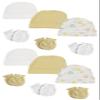 Bambini NC-0280 Baby Boy Baby Girl Unisex Infant Caps & Mittens White - Newborn - Pack of 12 view 1