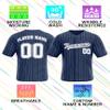 Custom Stripe Baseball Jerseys - Personalized Pinstripe Team Uniforms for Men, Women, Boys, Girls - Add Your Name, Number, Logo - Customized Baseball Shirts for Sports Fans, Teams, Events, Gifts view 4