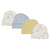 Bambini NC-0259 Boys Baby Caps White & Blue - Newborn - Pack of 4 view 1