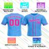 Custom Stripe Baseball Jerseys - Personalized Pinstripe Team Uniforms for Men, Women, Boys, Girls - Add Your Name, Number, Logo - Customized Baseball Shirts for Sports Fans, Teams, Events, Gifts view 4
