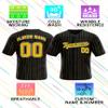 Custom Stripe Baseball Jerseys - Personalized Pinstripe Team Uniforms for Men, Women, Boys, Girls - Add Your Name, Number, Logo - Customized Baseball Shirts for Sports Fans, Teams, Events, Gifts view 4