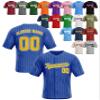 Custom Stripe Baseball Jerseys - Personalized Pinstripe Team Uniforms for Men, Women, Boys, Girls - Add Your Name, Number, Logo - Customized Baseball Shirts for Sports Fans, Teams, Events, Gifts view 1