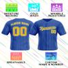 Custom Stripe Baseball Jerseys - Personalized Pinstripe Team Uniforms for Men, Women, Boys, Girls - Add Your Name, Number, Logo - Customized Baseball Shirts for Sports Fans, Teams, Events, Gifts view 4