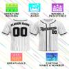 Custom Stripe Baseball Jerseys - Personalized Pinstripe Team Uniforms for Men, Women, Boys, Girls - Add Your Name, Number, Logo - Customized Baseball Shirts for Sports Fans, Teams, Events, Gifts view 4
