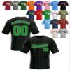 Custom Stripe Baseball Jerseys - Personalized Pinstripe Team Uniforms for Men, Women, Boys, Girls - Add Your Name, Number, Logo - Customized Baseball Shirts for Sports Fans, Teams, Events, Gifts view 1