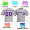 Custom Stripe Baseball Jerseys - Personalized Pinstripe Team Uniforms for Men, Women, Boys, Girls - Add Your Name, Number, Logo - Customized Baseball Shirts for Sports Fans, Teams, Events, Gifts view 4